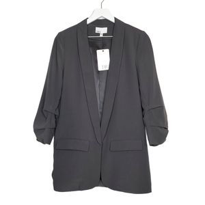 DR2 Gunmetal Open Front Blazer